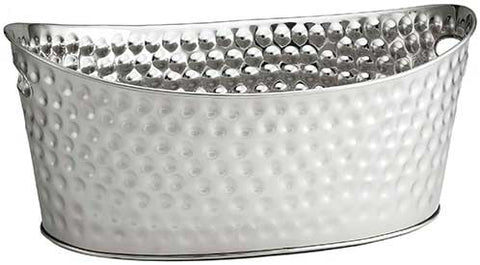 Tablecraft Bali Collection Stainless Steel Oval Beverage Tub, 4 Gallon