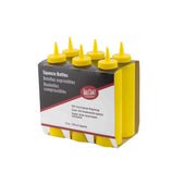 Tablecraft Yellow with Cone Tip and Natural Top Mustard Squeeze Bottle, 12 Ounce Capacity -- 72 per case