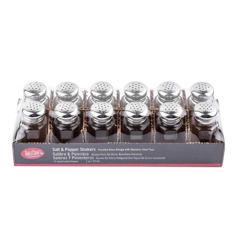 Tablecraft Glass Salt and Pepper Shaker, 1 Ounce Capacity -- 48 per case