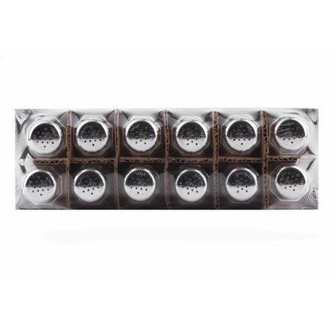 Tablecraft Stainless Steel Top Glass Salt and Pepper Shaker, 2 Ounce Capacity -- 48 per case