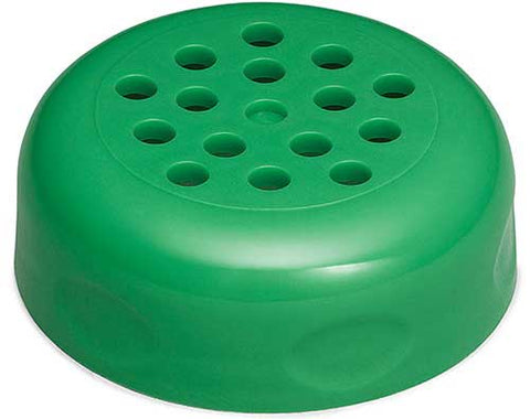 Tablecraft Perforated Plastic Green Top for 6 or 8 Ounce Shakers -- 12 per case.