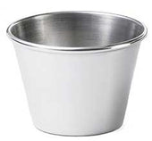 Tablecraft Stainless Steel Round Sauce Cup, 2.5 Ounce - 12 count per pack -- 8 packs per case.
