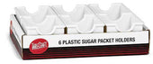 Tablecraft San Plastic White Sugar Packet Holder, 3.25 x 2.5 x 2 inch - 6 count per pack -- 1 pack per case.