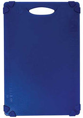 Tablecraft Polypropylene Blue Grippy Cutting Board with TPE Grips, 12 x 18 inch