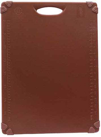 Tablecraft Polypropylene Brown Grippy Cutting Board with TPE Grips, 15 x 20 inch