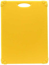 Tablecraft Polypropylene Yellow Grippy Cutting Board with TPE Grips, 15 x 20 inch