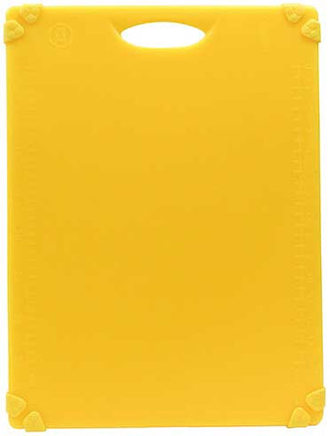 Tablecraft Polypropylene Yellow Grippy Cutting Board with TPE Grips, 15 x 20 inch