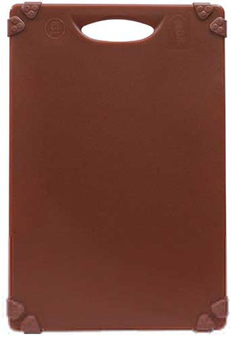 Tablecraft Polypropylene Brown Grippy Cutting Board with TPE Grips, 18 x 24 inch