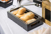 Tablecraft Black Painted Wood Third Size Gastro Serving and Display Crate, 12.75 x 6.875 x 4.25 inch