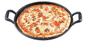 Tablecraft Cast Iron Pizza Pan with Handles, 12.75 inch Dia x 1.875 inch