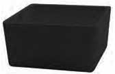 Tablecraft Melamine Black Straight Sided Bowl, 12 x 10 x 3 inch