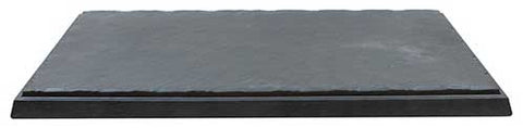 Tablecraft Frostone Slate Collection Rectangular Melamine Display Tray, 21 x 12.875 x 1.125 inch