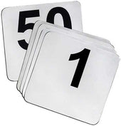 Tablecraft Stainless Steel 1 to 50 Number Sign, 4 inch -- 1 set