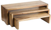 Tablecraft Cascade Risers Acacia Wood Riser Set -- 1 set