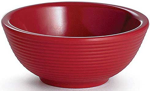 Tablecraft Melamine Red Round Ribbed Ramekin, 2 Ounce -- 12 per case.