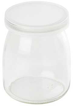 Tablecraft Glass Single Serve Jar with Lid, 6 Ounce Capacity - 12 count per pack -- 1 pack per case.