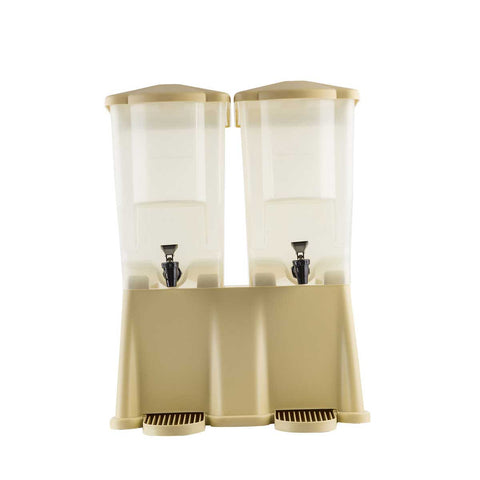Tablecraft Slimline Twin Almond Beverage Dispenser, 3 Gallon