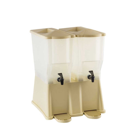 Tablecraft Slimline Twin Almond Beverage Dispenser, 3 Gallon