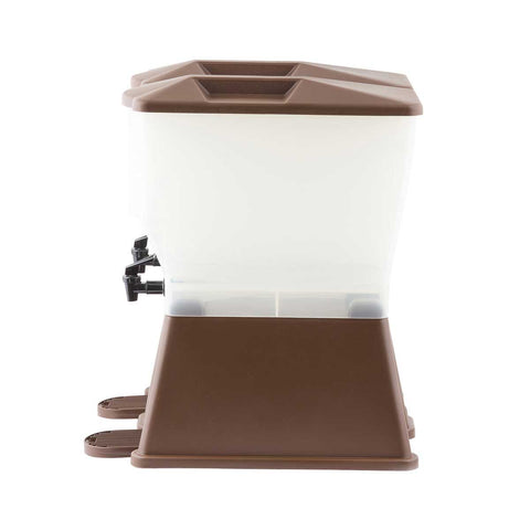 Tablecraft Slimline Twin Brown Beverage Dispenser, 3 Gallon