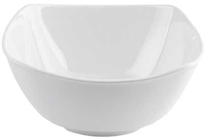 Tablecraft Melamine White Wavy Bowl, 13 x 13 x 7 inch