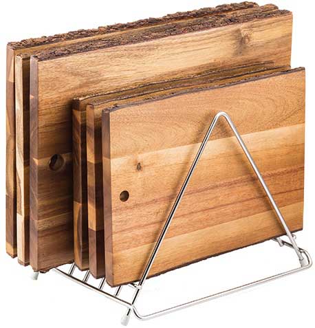 Tablecraft Stainless Steel Cutting Board Rack, 10⅜ x 13½ x 10½ inch