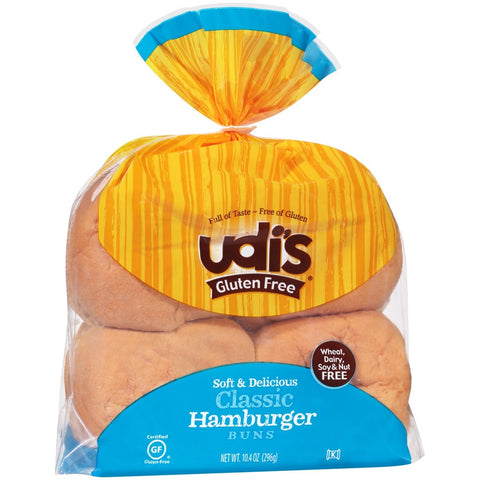 Udis Classic Hamburger Bun, 10.4 Ounce -- 8 per case.
