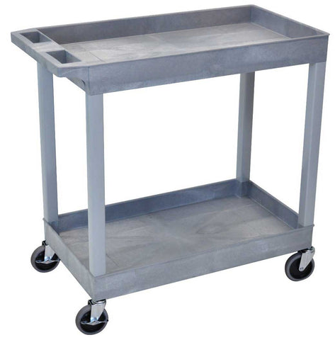 Luxor Gray Two 32 x 18 inch Tub Shelves Cart
