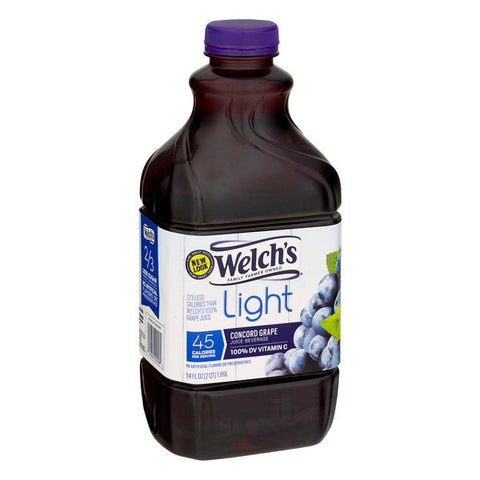 Welchs Light Purple Grape Juice, 64 Fluid Ounce -- 8 per case.