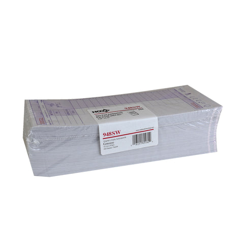 National Checking Company Carbonless Guest Check Board - 2 Part Purple, 16/32 Line, 4.20 x 9.75 inch -- 2500 per case.