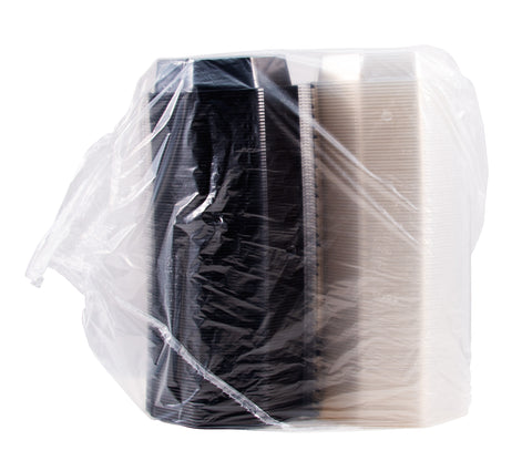 Container Plastic Octaview Hinged Black/clear 7