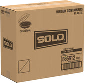 Container Plastic Octaview Hinged Black/clear 7