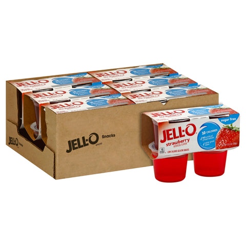 Jell-O GELATIN STRAWBERRY SUGAR FREE READY TO EAT