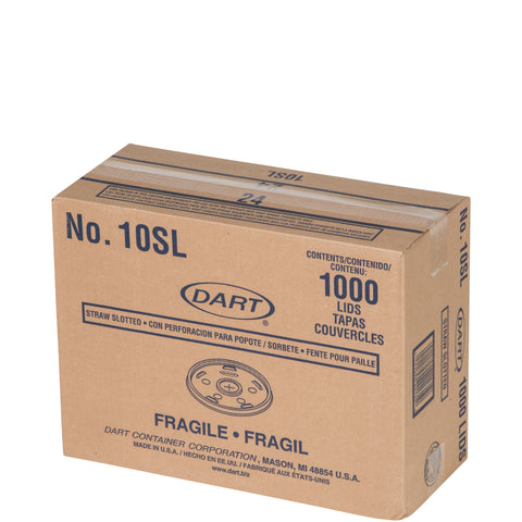 Translucent, Straw Slotted Lid For 10J10, 10Ky10, 12Fj10 -- 1000 Per Case.