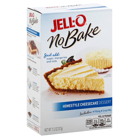 Jell-O CAKE MIX CHEESECAKE DESSERT NO BAKE HOMESTYLE