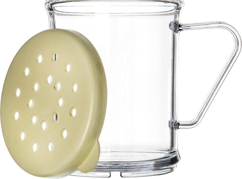 Carlisle SHAKER/DREDGE W/ CHEESE YELLOW LID 1 CUP YELLOW 8 OZ