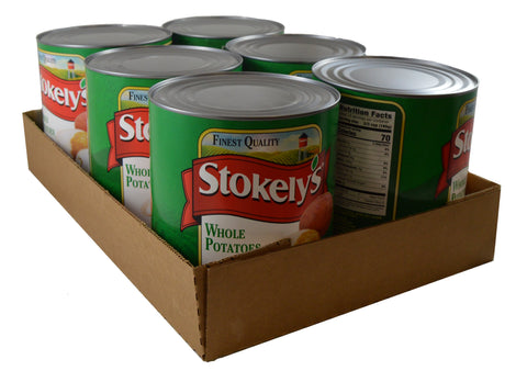 Stokely Whole White Potatoes - no. 10 can, 6 cans per case