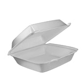 Dart CONTAINER FOAM 1-COMPARTMENT HINGED LID 8.37X7.87