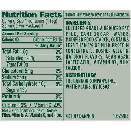 Yogurt Vanilla Low Fat