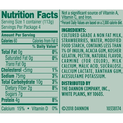 Activia® YOGURT STRAWBERRY BLENDED PROBIOTIC RBST FREE SS CUP REF