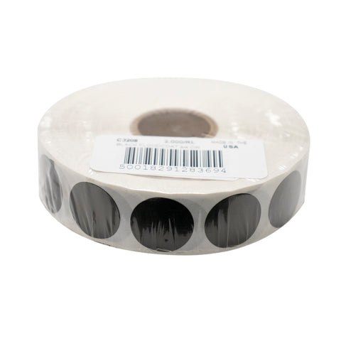 National Checking LABEL CIRCLE PERM BLACK 3/4