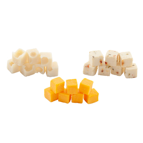 Fair Meadow CHEESE VARIETY PACK CUBED CHEDDAR SWISS PEPPER/JACK