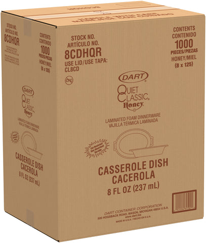 Dinnerware Foam Laminated Honey 8 Oz