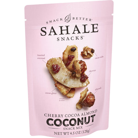 Sahale Cherry Cocoa Almond Coconut Snack Mix, 4.5 Ounce Bag -- 6 per case