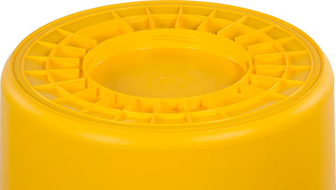 Carlisle CONTAINER WASTE BRONCO™ ROUND YELLOW 55 GAL