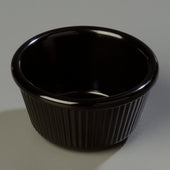Carlisle RAMEKIN MELAMINE FLUTED BLACK 4 OZ