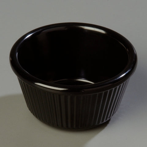 Carlisle RAMEKIN MELAMINE FLUTED BLACK 4 OZ