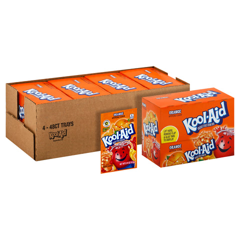 Kool-Aid Orange Unsweetened Drink Mix Envelope, 0.15 ounce -- 192 per case