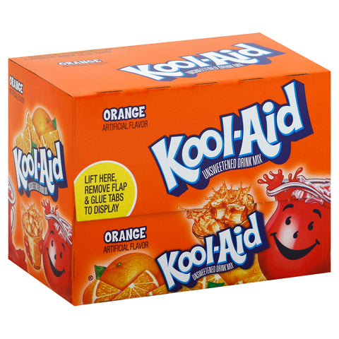 Kool-Aid Orange Unsweetened Drink Mix Envelope, 0.15 ounce -- 192 per case