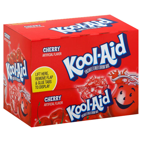 Kraft Kool Aid Cherry Beverage, Unsweetened, 0.13 Ounce -- 192 per case.