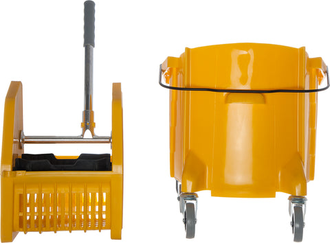 Flo-Pac® BUCKET MOP COMMERCIAL W/ DOWN-PRESS WRINGER YELLOW 35 QT